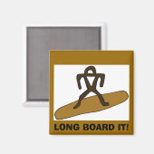 Aimant Surfez EN LONG BORD ! (Recto/Verso)