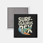 Aimant Surfosaurus Rex Dinosaure de surf drôle (Recto/Verso)