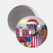 Aimant Surprise de Noël Rottweiler (Recto/Verso)