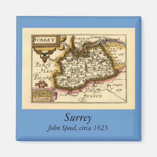 Aimant Surrey Comté Angleterre Ancien Atlas Antiquaire Ca (Devant)