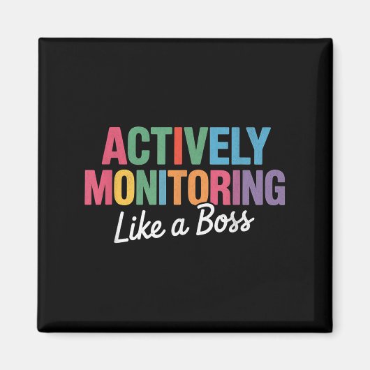 Aimant Surveillance Active Comme Un Enseignement De Test  (Devant)