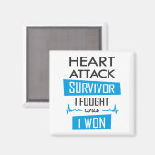 Aimant Survivant de l'attaque cardiaque, je me suis battu (Recto/Verso)