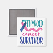 Aimant Survivant du cancer de la thyroïde (Recto/Verso)