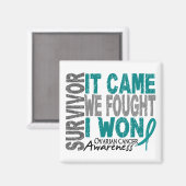Aimant Survivant du cancer de l'ovaire C'Est Venu Nous No (Recto/Verso)