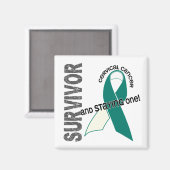 Aimant Survivant du cancer du col utérin (Recto/Verso)