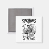 Aimant Survivre Purement Hors De Spite Goth Skeleton (Recto/Verso)