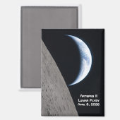 Aimant Survol lunaire Artemis II (Recto/Verso)