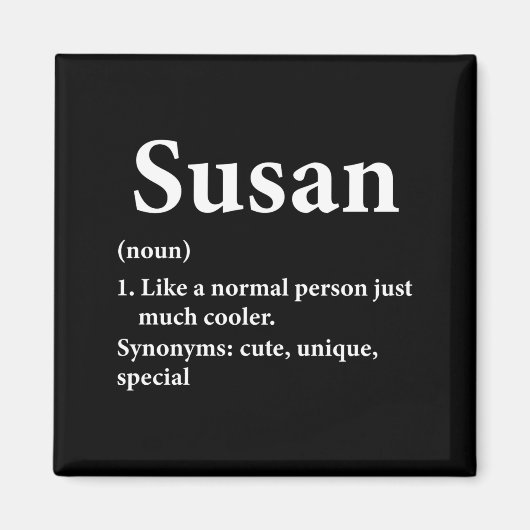 Aimant Susan Name Definition Funny D  (Devant)