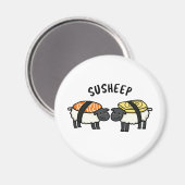 Aimant Susheep Funky Sushi Sheep Pun (Recto/Verso)