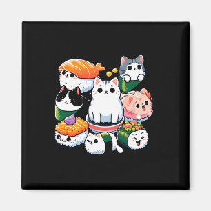 Aimant Sushi Anime Chat Sushi Lover Cadeau