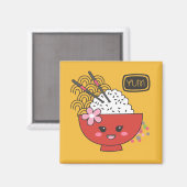 Aimant Sushi Japonais Cute Rice Bowl (Recto/Verso)
