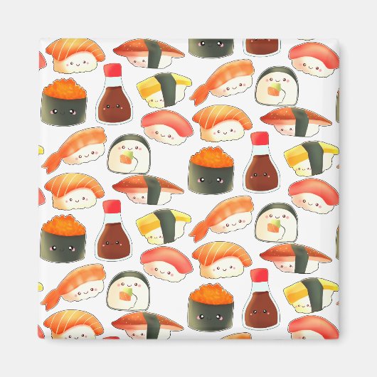 Aimant Sushi japonais mignon (Devant)