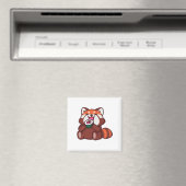 Aimant Sushi Panda Rouge Mangeant (In Situ (Lave-vaisselle))