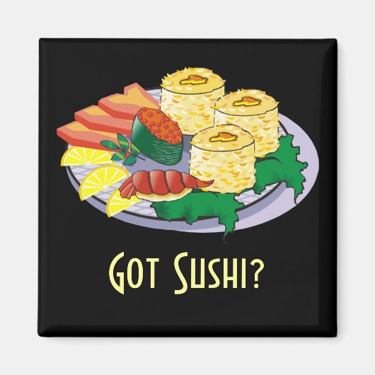 Aimant Sushi personnalisable - Ajouter du texte, a (Devant)