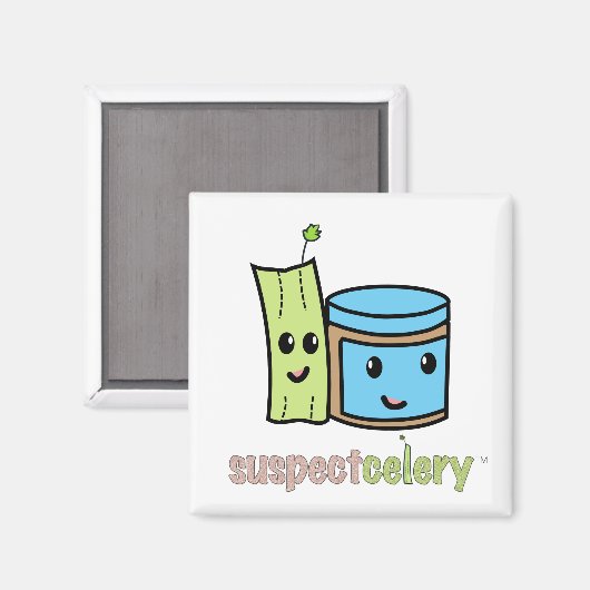 Aimant SuspectCelery™ Cute BFFs Celery + Beurre d'arachid (Recto/Verso)