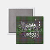 Aimant Sutherland Tartan Grunge (Recto/Verso)