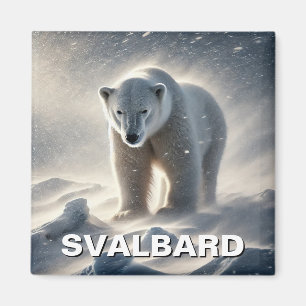 Aimant Svalbard de neige à l'ours polaire Norvège