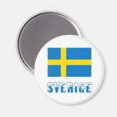Aimant Sverige och Svenska Flagga (Recto/Verso)