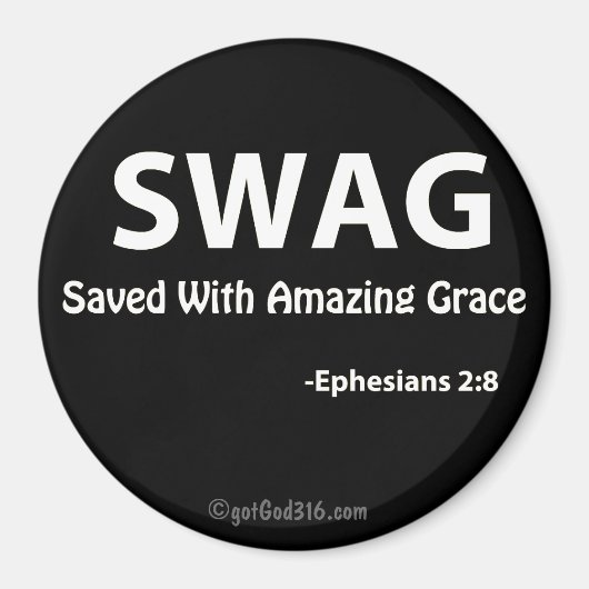 Aimant SWAG gotGod316.com Écriture (Devant)