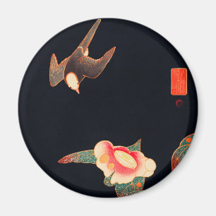 Aimant Swallow and Camellia (1900) par Ito Jakuchu