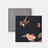 Aimant Swallow and Camellia (1900) par Ito Jakuchu (Recto/Verso)