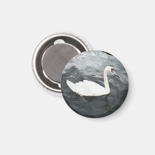 Aimant Swan impressionniste (Recto/Verso)