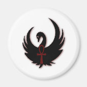 Aimant Swan noir avec Ankh (Devant)