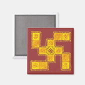 Aimant Swastika traditionnelle indienne (Recto/Verso)