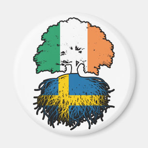 Aimant Sweden Irish Ireland Tree Roots Flag