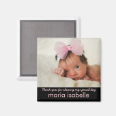 Aimant Sweet Baby Photo Keepsaké Merci magnétique (Recto/Verso)