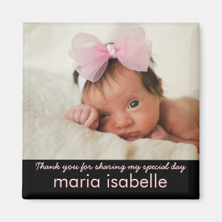 Aimant Sweet Baby Photo Keepsaké Merci magnétique