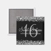 Aimant Sweet d'hiver 16 Anniversaire fête étincelles Arge (Recto/Verso)