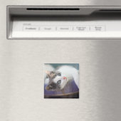 Aimant Sweet Kitty Dans Lit Plaid (In Situ (Lave-vaisselle))