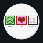Aimant Sweet sixteen<br><div class="desc">Un joli cadeau Sweet 16. Il fera le plus beau cadeau d'anniversaire pour une adolescente qui aura seize ans.</div>