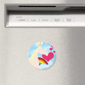 Aimant Sweet Unicorne et Rainbow Badge (In Situ (Lave-vaisselle))