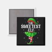 Aimant Sweetest Elf Christmas Girls Women Elf Squad Xmas (Recto/Verso)