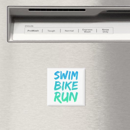 Aimant Swim Bike Run superbe design (In Situ (Lave-vaisselle))
