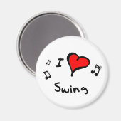 Aimant Swing I Heart-Love Cadeau (Recto/Verso)