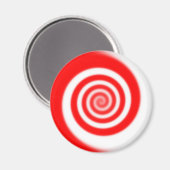 Aimant Swirl à menthe rouge et blanche (Recto/Verso)