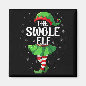 Aimant Swole Elf Christmas Girls Women Elf Squad Xmas Fam (Devant)