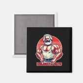 Aimant Swoleunists Unite Funny Communist Gym Bodybuilder (Recto/Verso)