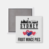 Aimant Sydney Love Fruit Mince Pies Cityscape (Recto/Verso)