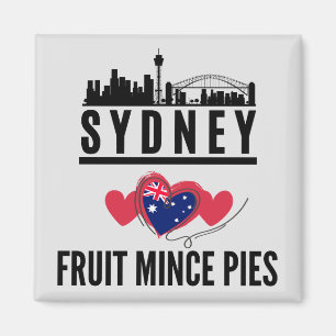 Aimant Sydney Love Fruit Mince Pies Cityscape