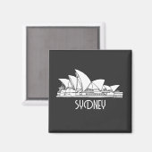 Aimant Sydney Opera House Australie dessin (Recto/Verso)