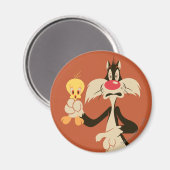 Aimant SYLVESTER™ avec TWEETY™ (Recto/Verso)
