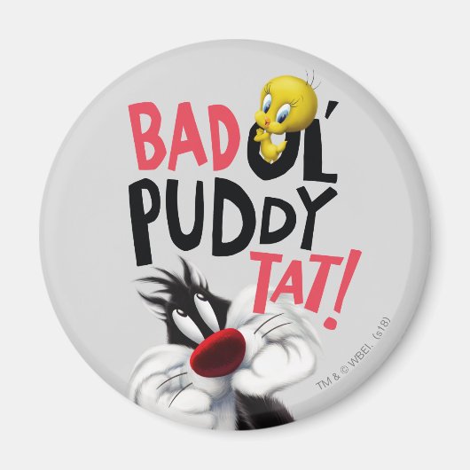 Aimant SYLVESTER™ & TWEETY™ - Mauvais Tat Puddy Ol' (Devant)