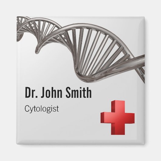 Aimant Symbole 3D Médicale professionnel ADN croisé (Devant)