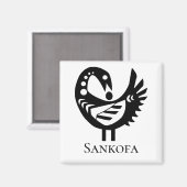 Aimant Symbole Adinkra Oiseau SANKOFA (Recto/Verso)
