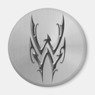 Aimant Symbole Aquarius en acier inoxydable