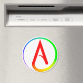 Aimant Symbole athée arc-en-ciel (In Situ (Lave-vaisselle))